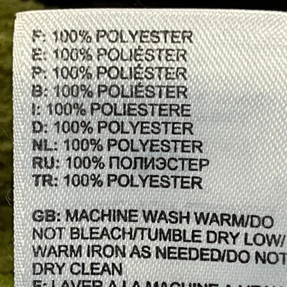 The North Face Womens Small Green Striped Full Zip Fleece Hoodie Jacket - Picture 8 of 8